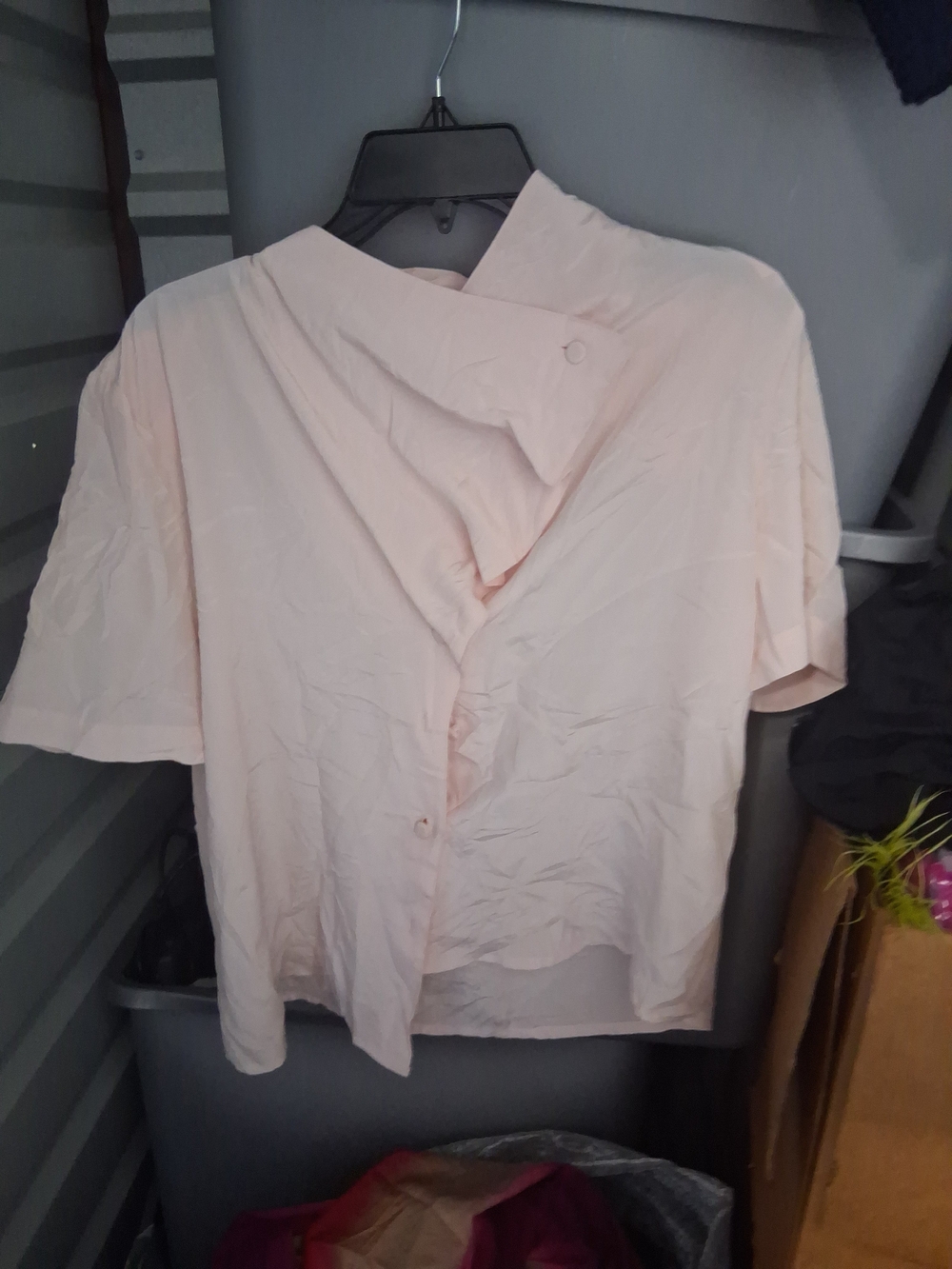 Women's Lightweight Hooded Short-Sleeve Top - Blush Pink
